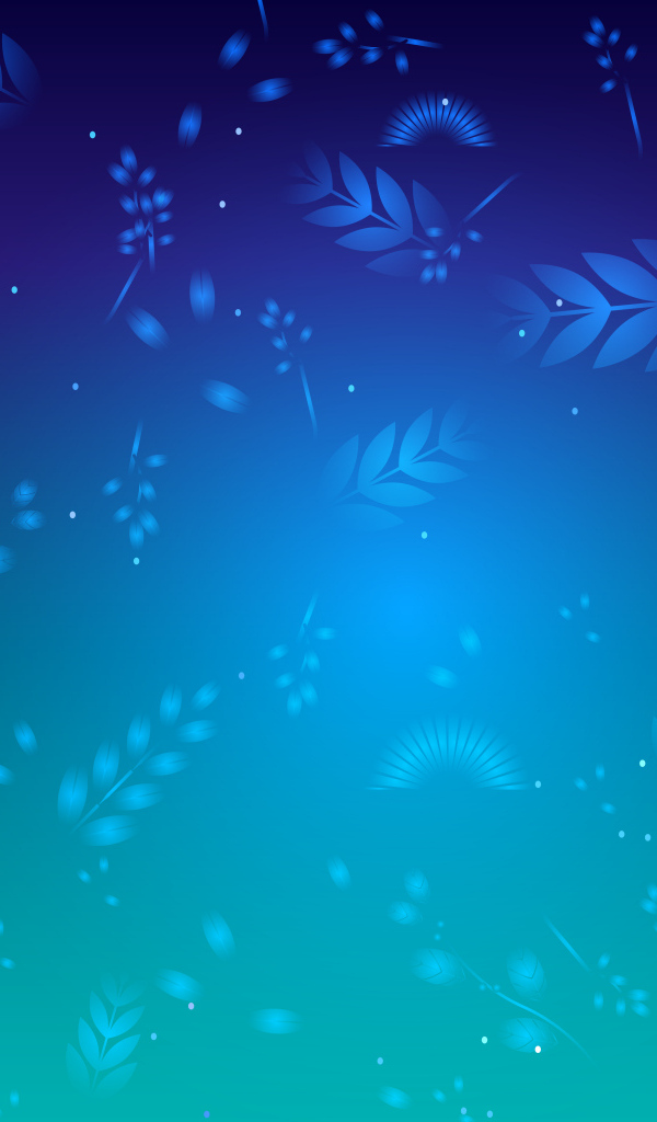 Листья на голубом фоне, текстура