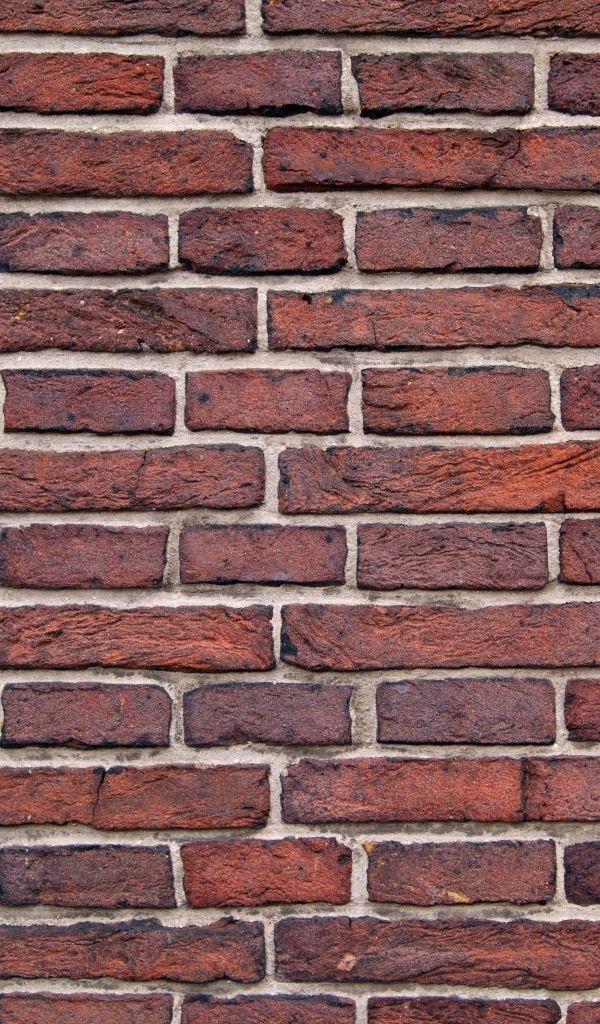 Стена из красного кирпича для фона