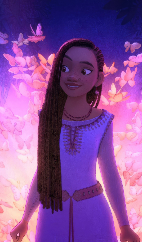 Красивая девушка с бабочками персонаж мультфильма Заветное желание, 2023