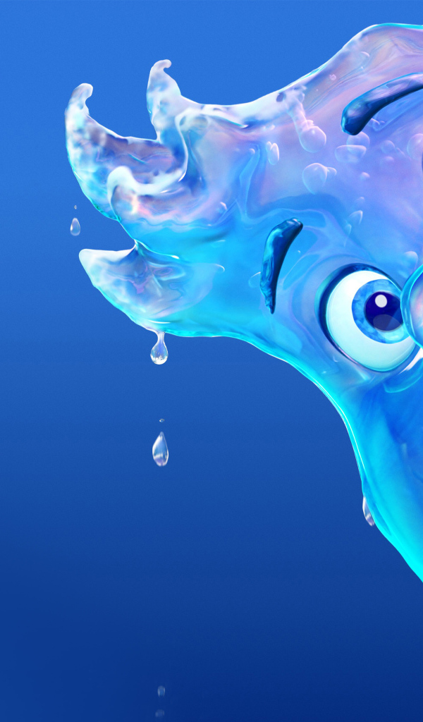 Персонаж мультфильма Элементарно на голубом фоне