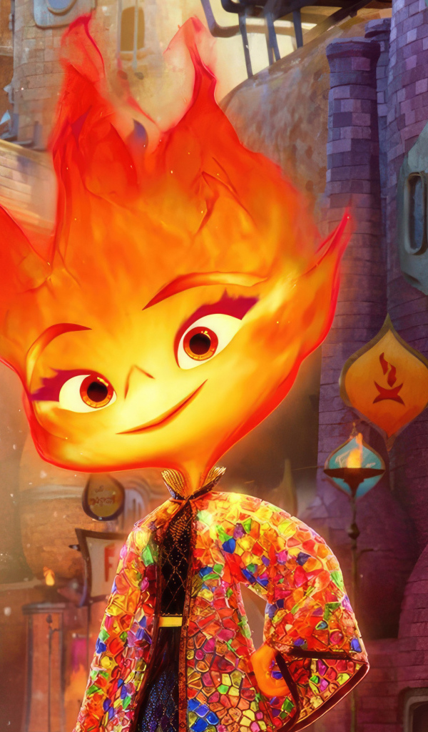 Огненный персонаж мультфильма Элементарно