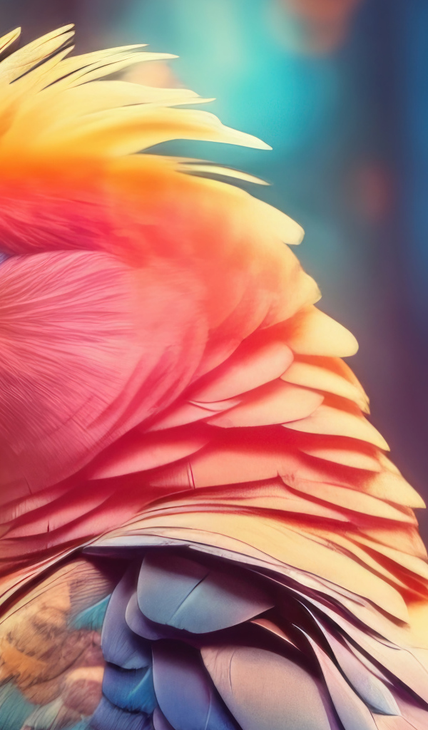 Голова красивого разноцветного попугая