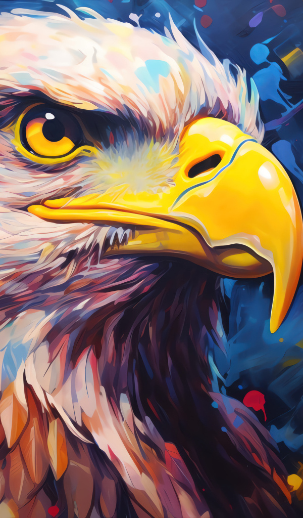 Нарисованный орел крупным планом