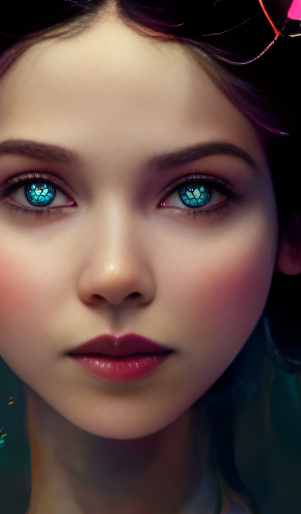 Красивая нарисованная девушка эльф