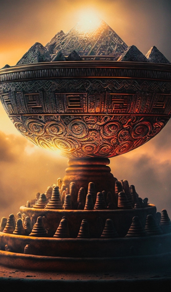 Большой фантастический кубок с пирамидами