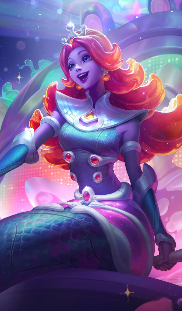 Фантастическая девушка русалка сидит на камне