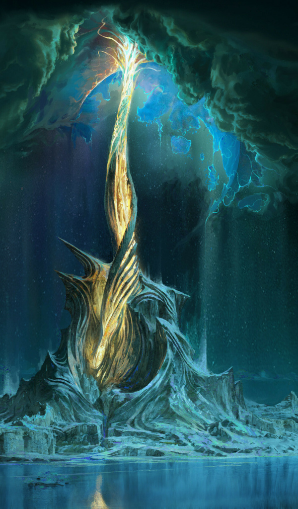 Фантастическое дерево уходит в небо