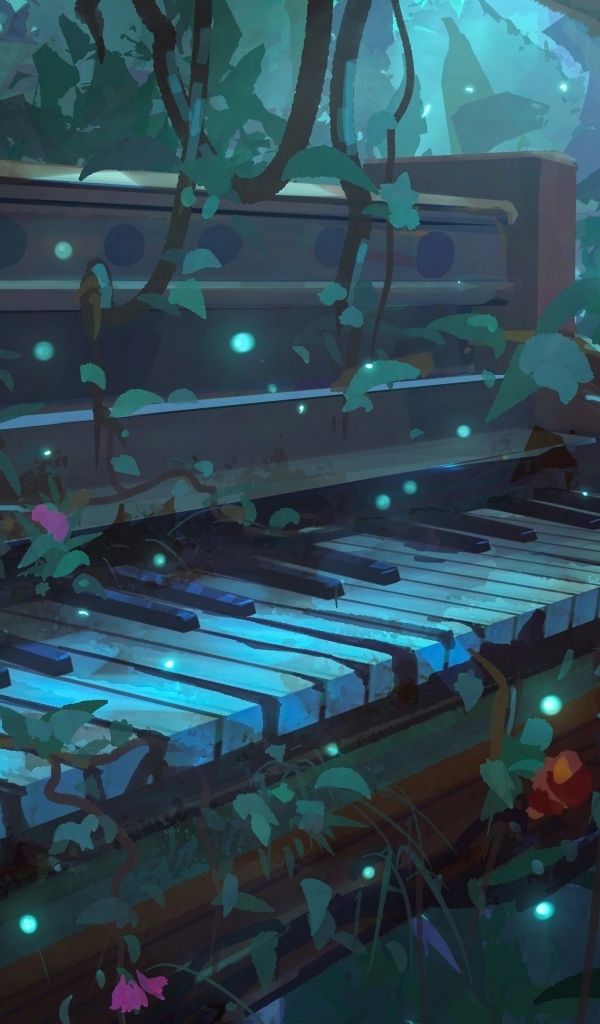 Старый рояль в волшебном лесу