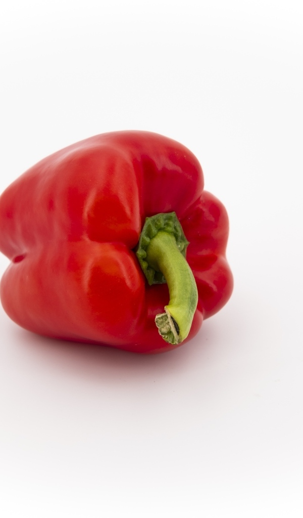 Красный сладкий перец на белом фоне