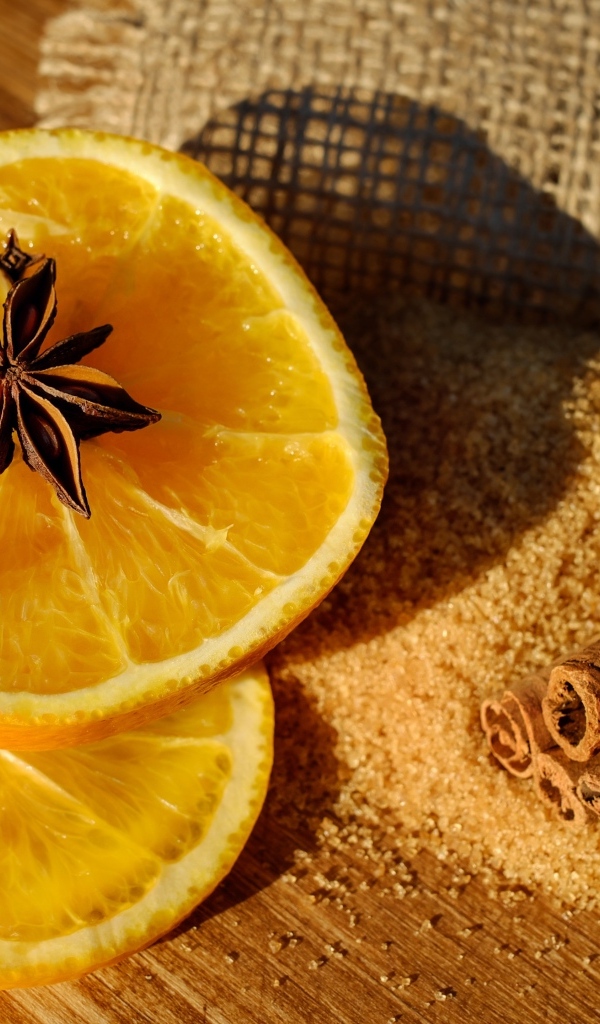 Ароматный апельсин с корицей и сахаром