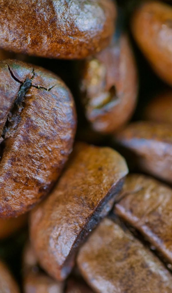 Ароматные обжаренные зерна кофе 