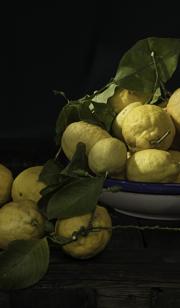 Много спелых желтых лимонов на столе