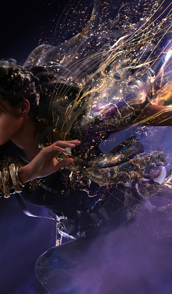 Красивая девушка персонаж компьютерной игры Forspoken