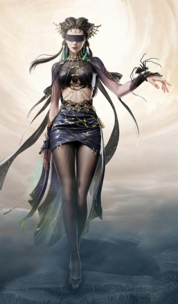 Девушка персонаж компьютерной игры Naraka. Bladepoint