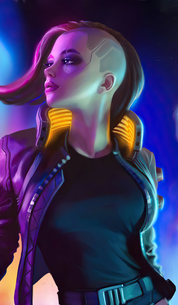 Девушка солдат из компьютерной игры Cyberpunk 2077