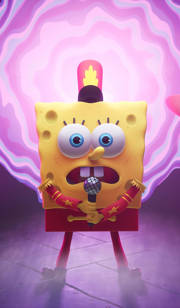 Спанч Боб с микрофоном, игра SpongeBob SquarePants: The Cosmic Shake
