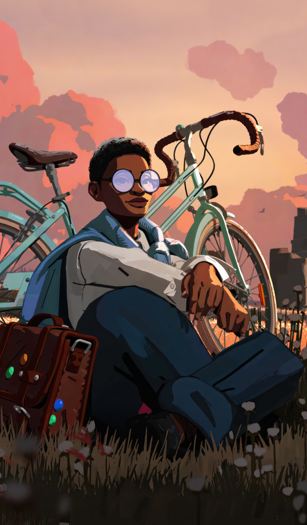 Персонаж игры Season: A Letter to the Future на природе