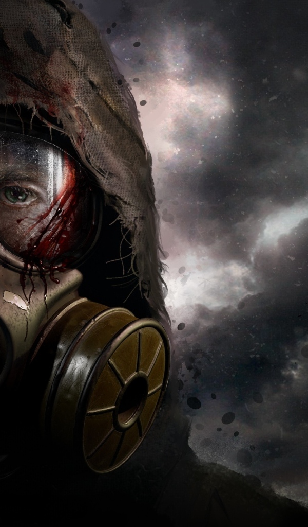 Мужчина в маске из компьютерной игры S.T.A.L.K.E.R. 2: Heart of Chornobyl