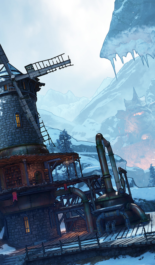 Мельница в компьютерной игре Tiny Tina's Wonderlands