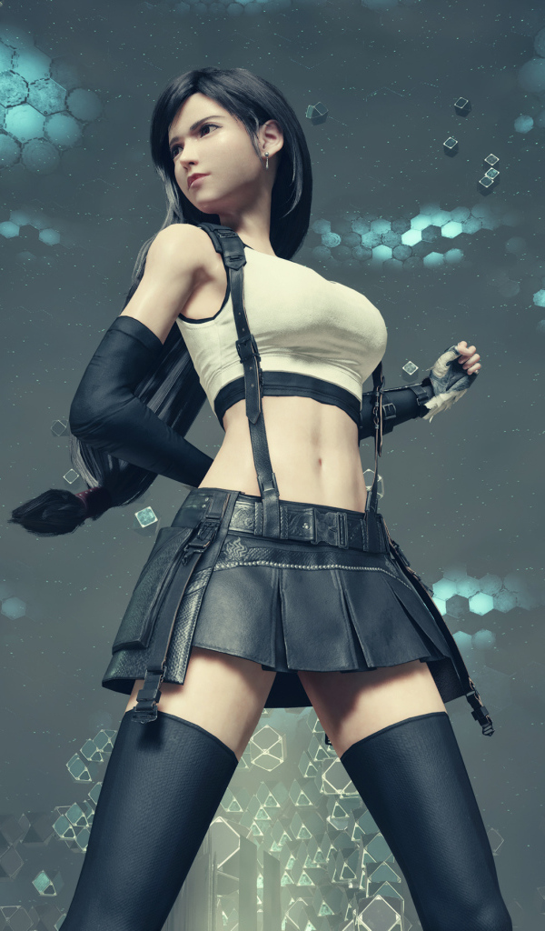 Девушка 3д в черной юбке