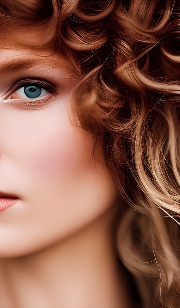 Красивая девушка с волнистыми волосами