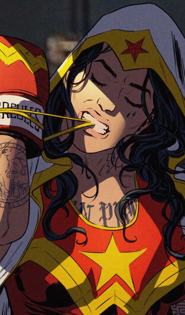 Девушка супергерой в боксерских перчатках