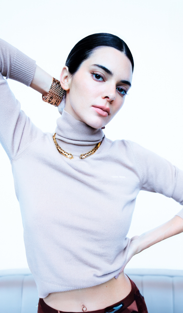 Популярная американская модель Кендалл Дженнер в свитере