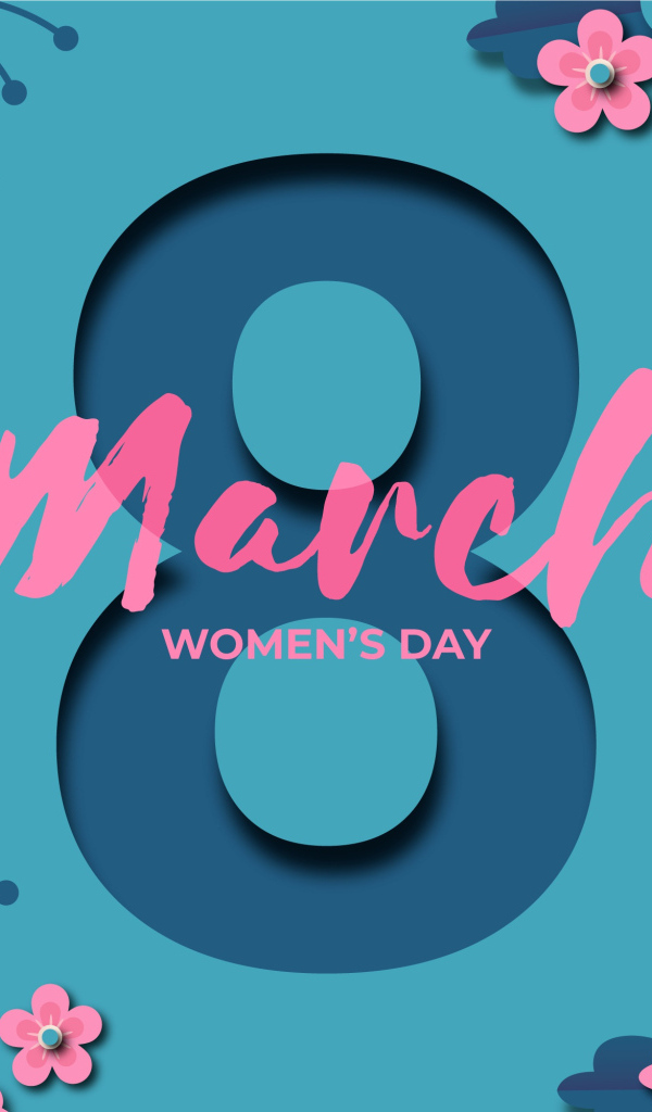 Открытка на международный женский день 8 марта