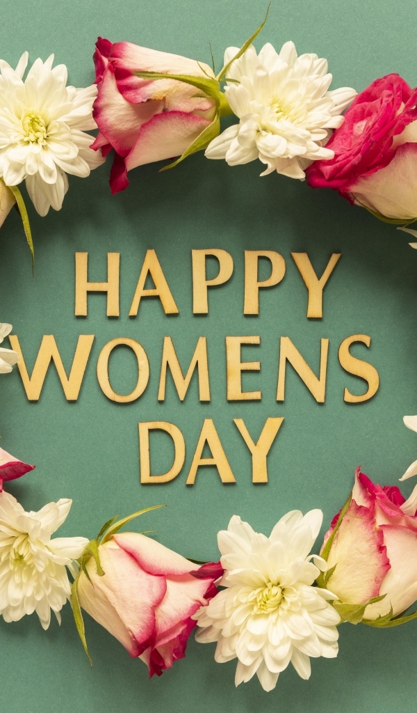 Венок из цветов на международный женский день