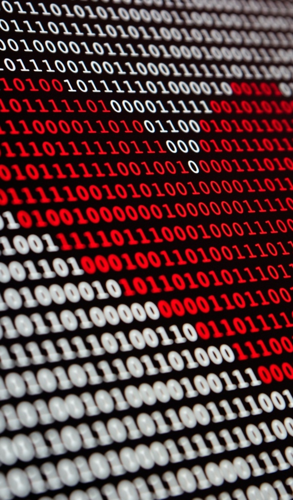 Красное сердце в числовом коде