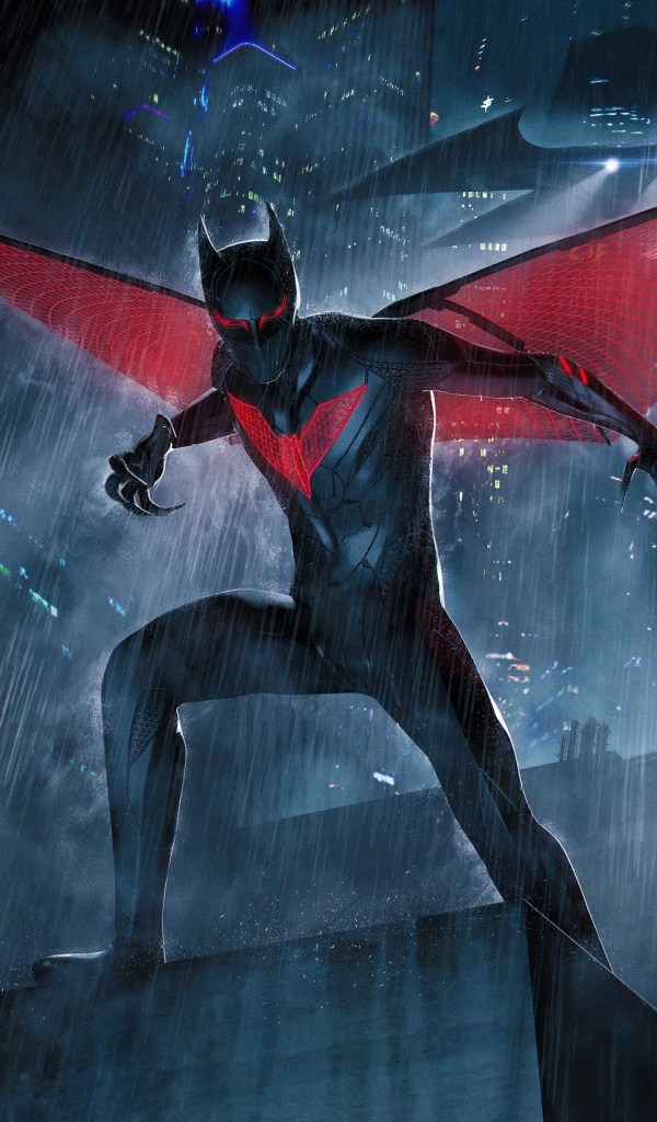 Персонаж Бэтмен под дождем