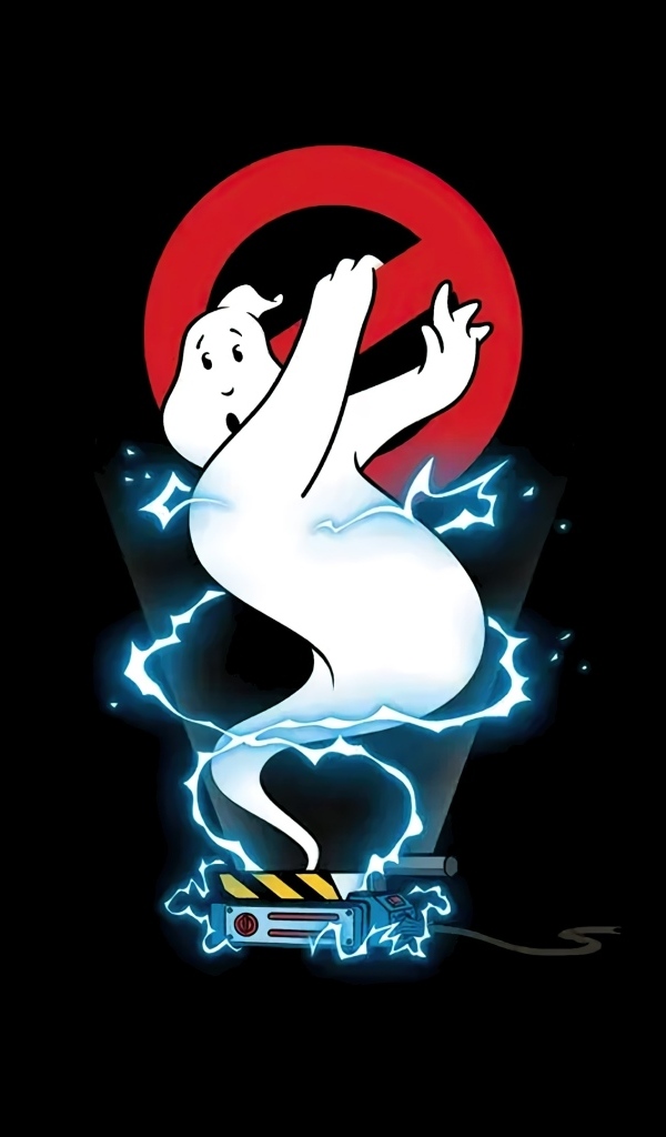 Призрак в ловушке на черном фоне