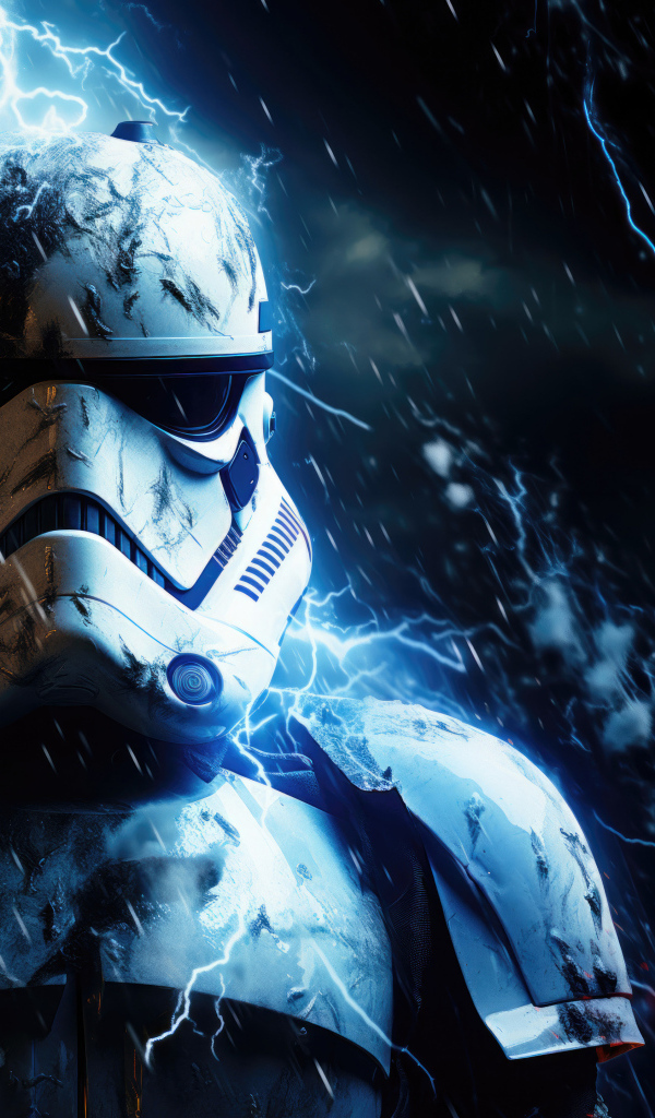 Имперский штурмовик в разрядах молнии