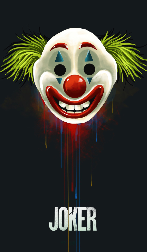 Маска Джокера на черном фоне