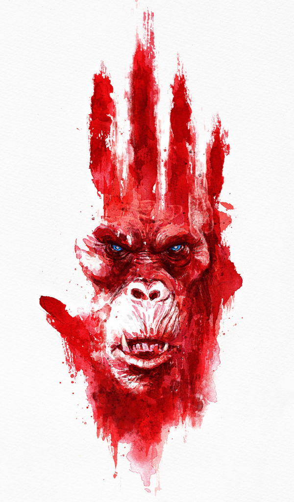 Постер на белом фоне нового фильма Годзилла и Конг: Новая империя, 2024