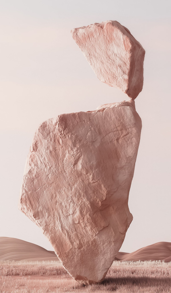 Большой камень раскололся на две части