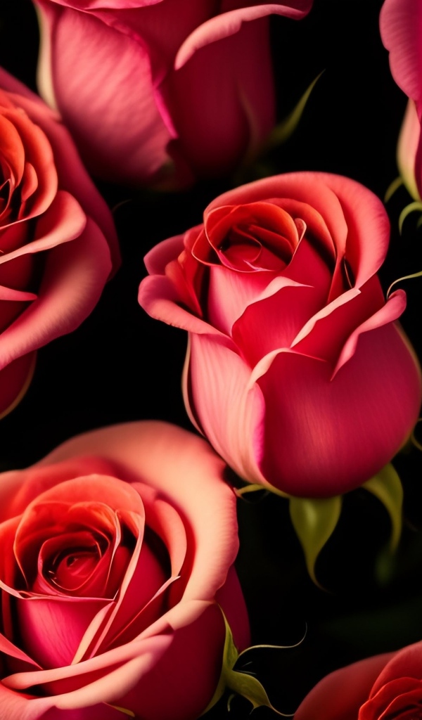 Большие английские розы крупным планом