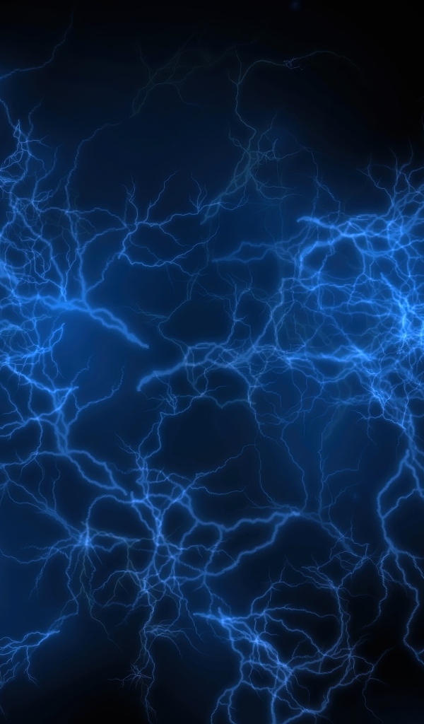 Синяя молния на черном фоне