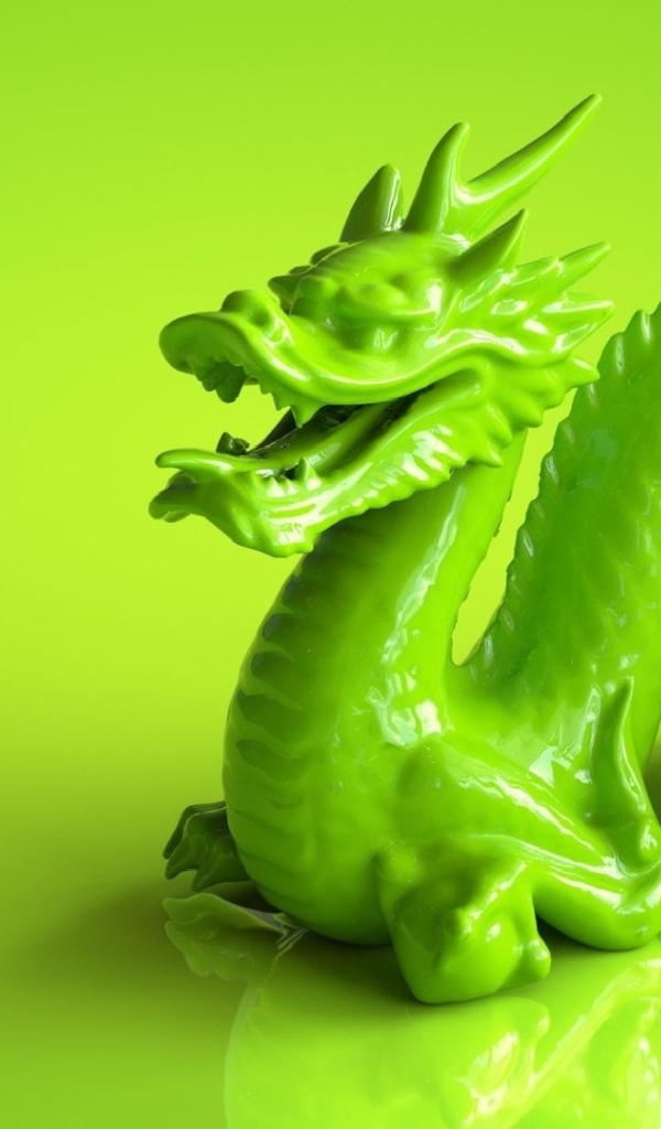 Статуэтка зеленого дракона символ 2024 года