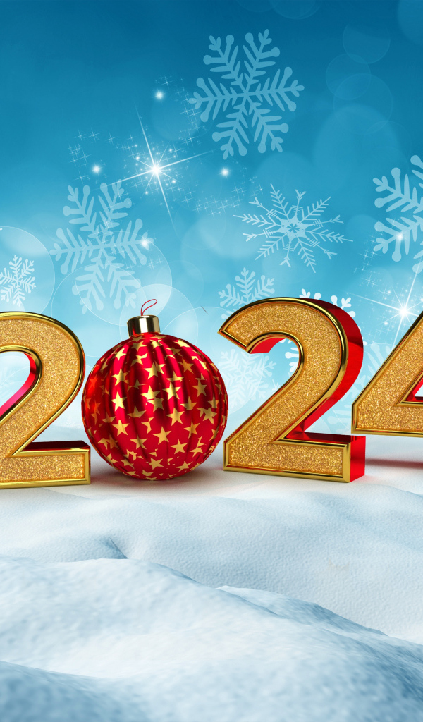 Новогодняя открытка на 2024 год