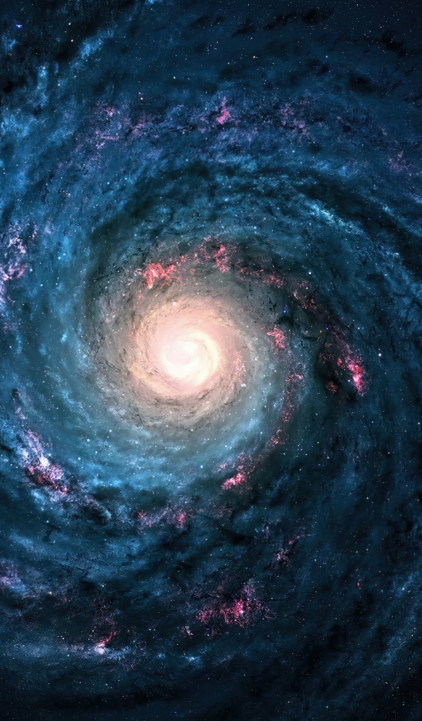 Млечный путь и яркая вспышка в космосе