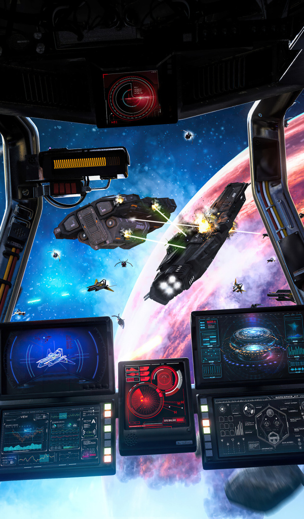 Вид из кабины космического корабля