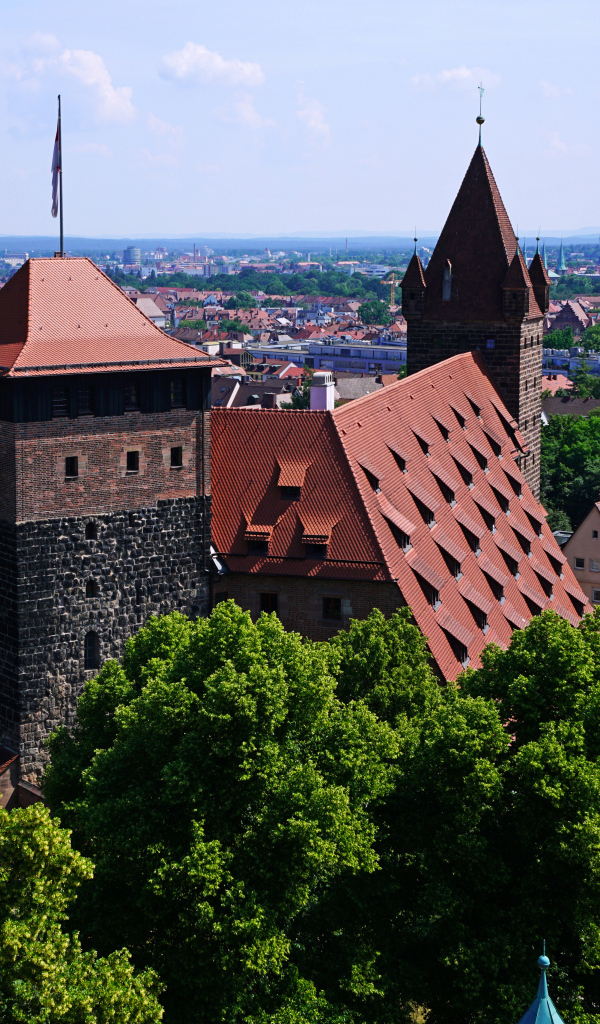 Старинная башня Башня Синвелл, Нюрнберг, Германия