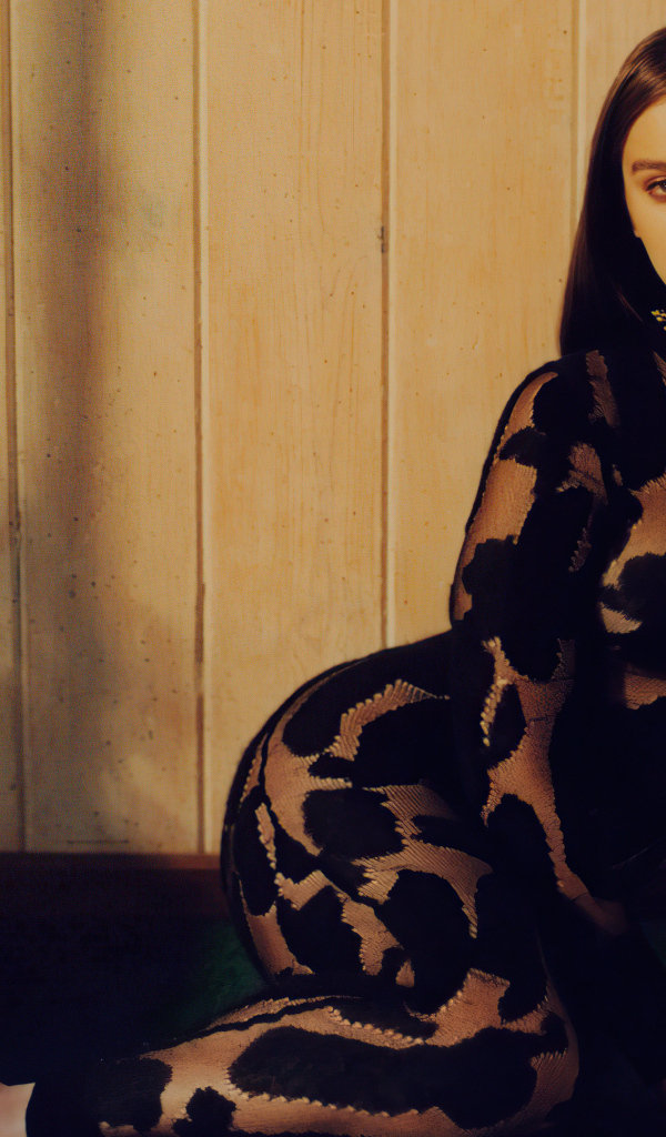 Актриса Хейли Стейнфилд в черном платье у стены