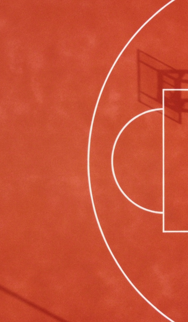 Вид сверху на баскетбольное поле