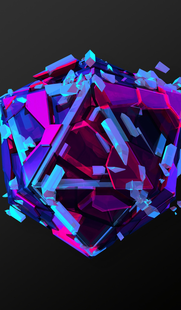 Абстрактный арт объект на черном фоне