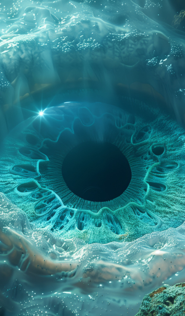 Абстрактный глаз под водой