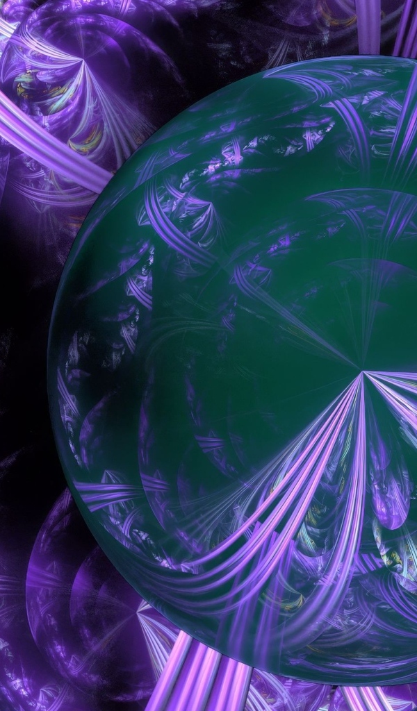 Шар на необычном фиолетовом фоне