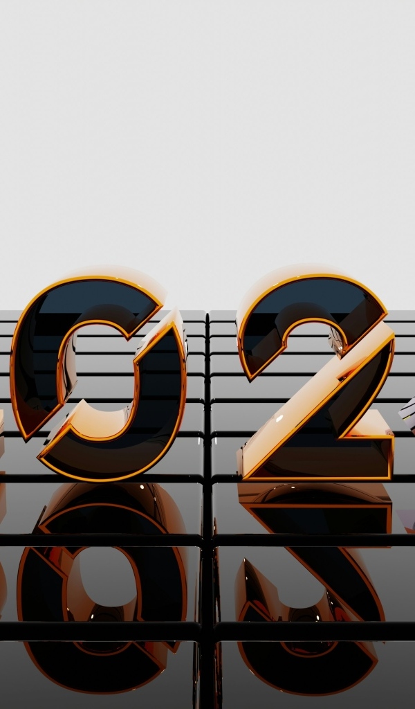 Красивые 3д цифры 2024 на сером фоне