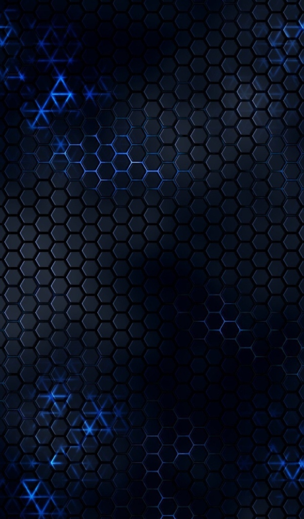 Черные соты с неоновыми вставками